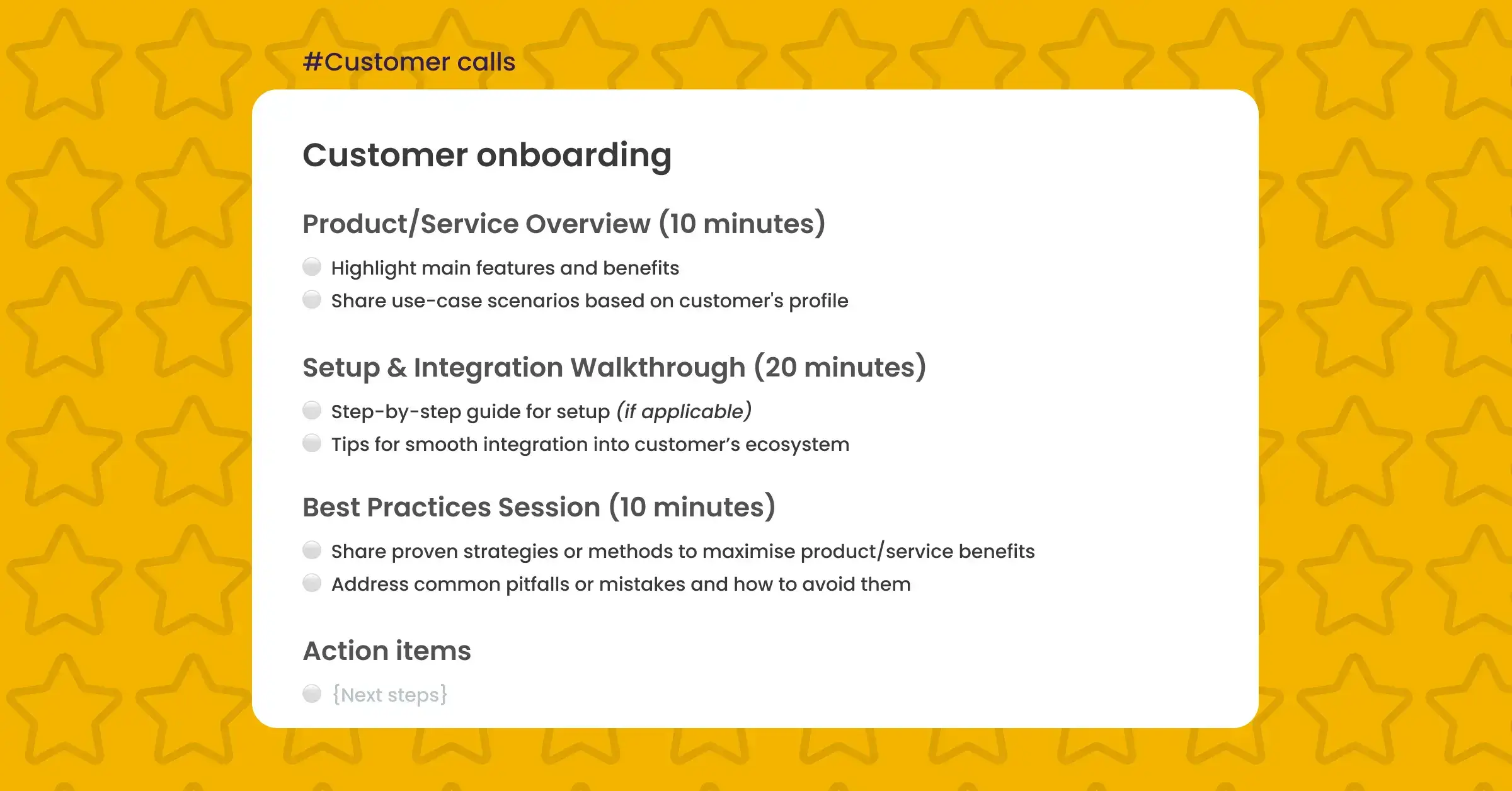 Customer Onboarding Template