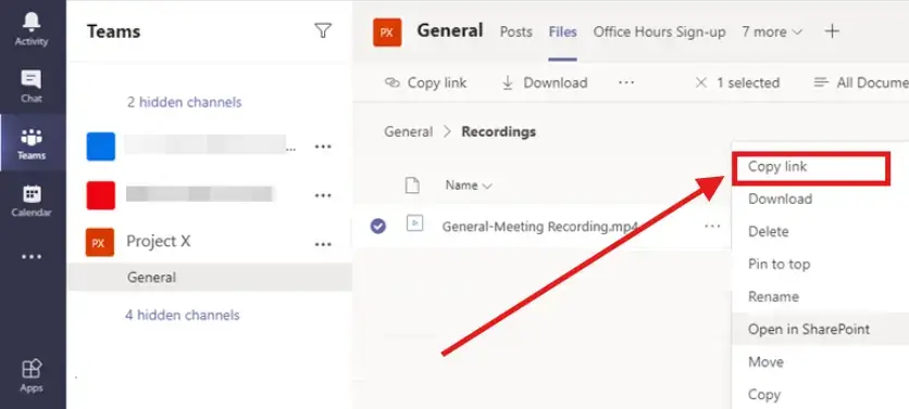 How to Share a Microsoft Teams Meeting Recording