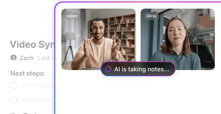 ClickUp AI note-taker in action