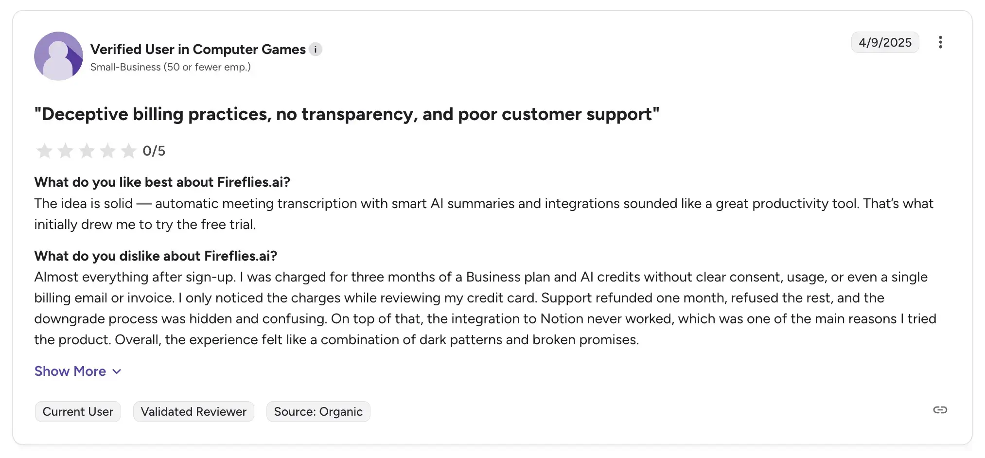 fireflies review about pricing