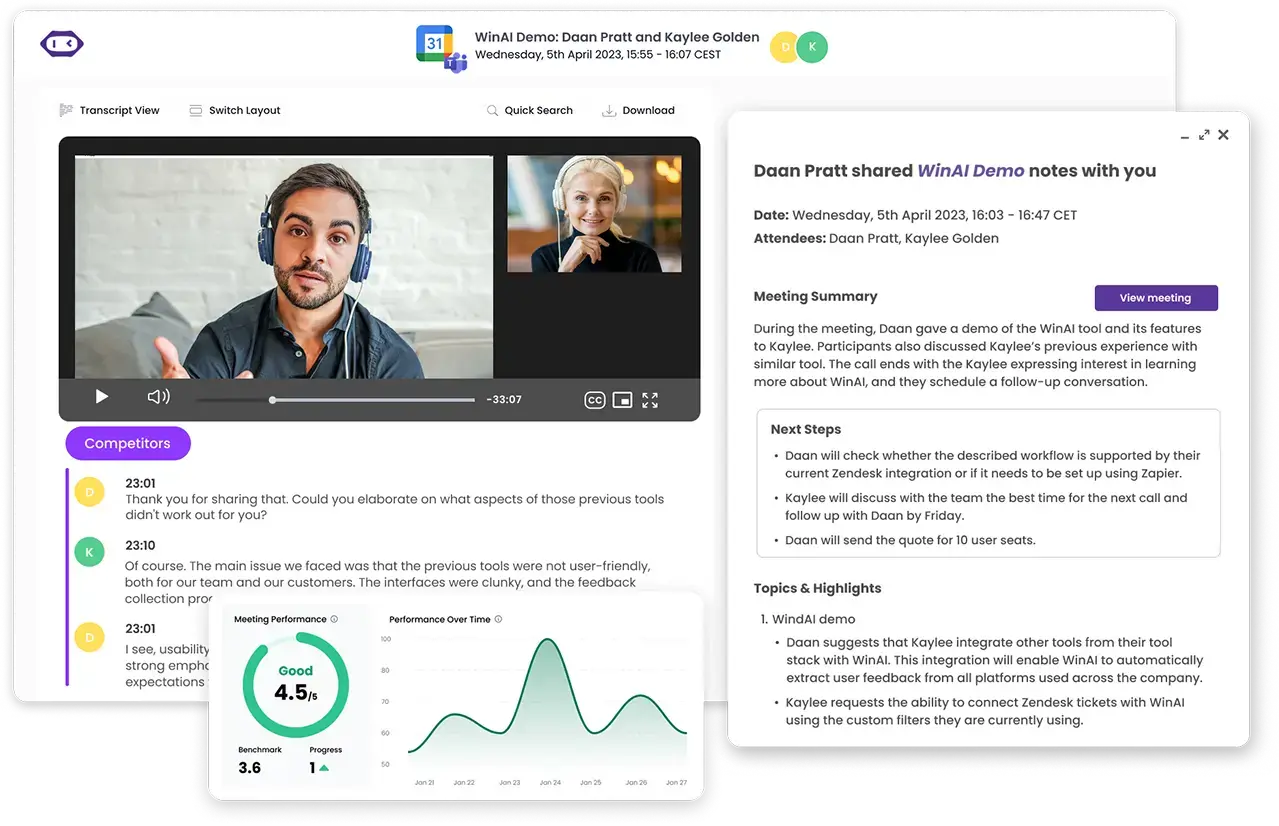 Teams Recordings and Meeting Notes Generated with MeetGeek