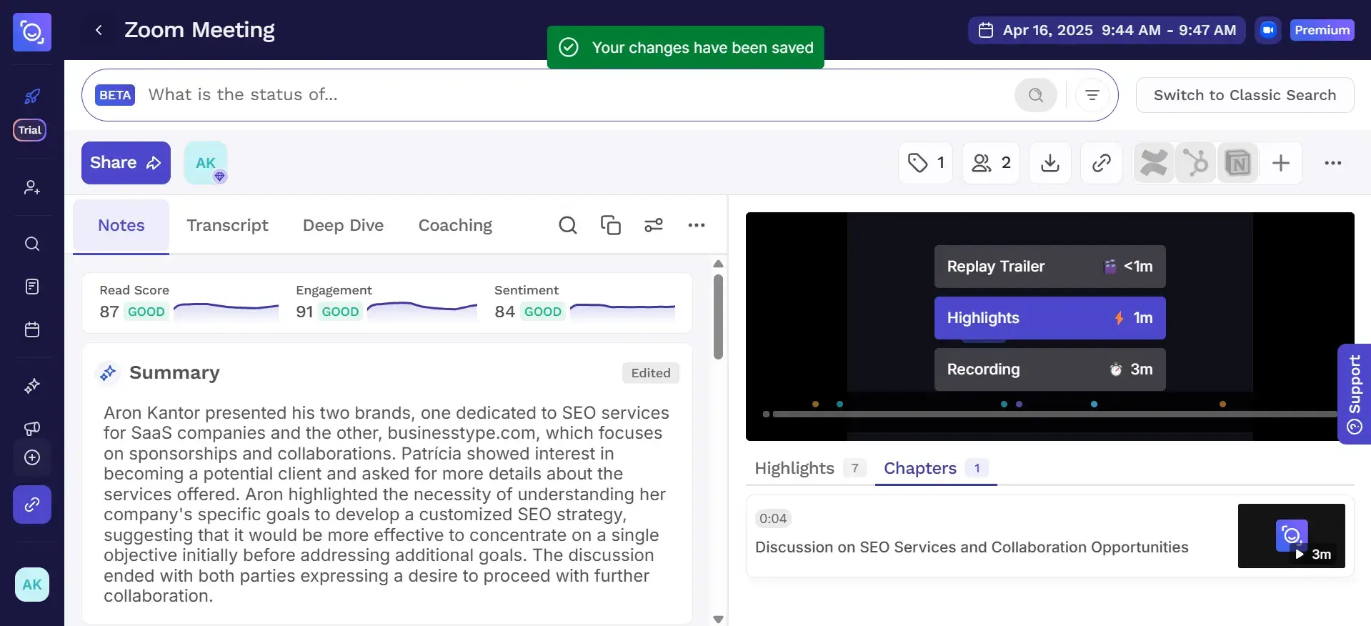 Read AI offers AI-generated highlights
