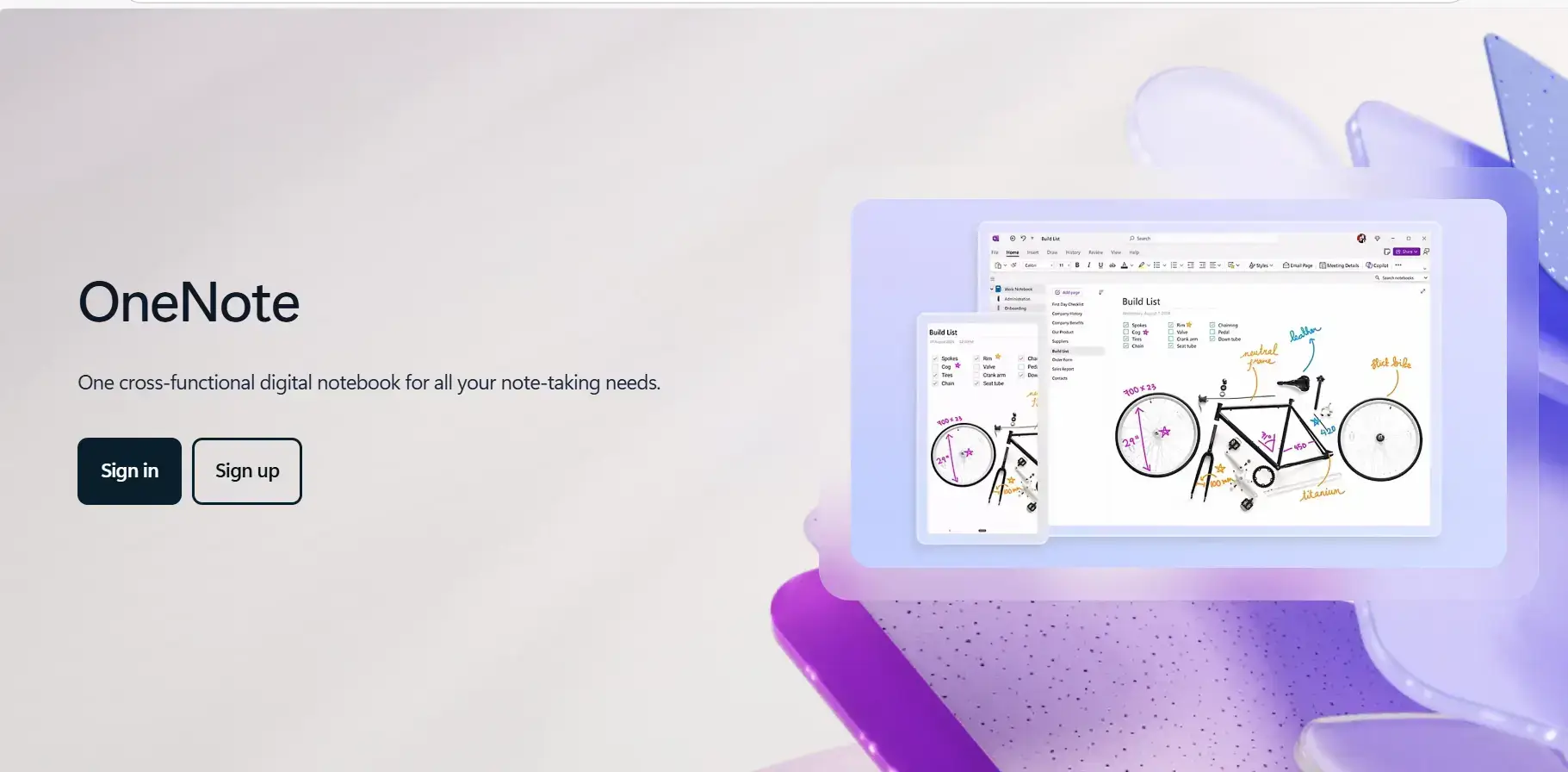 OneNote is the best simple app to write meeting minutes and notes
